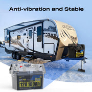 Wattcycle 12V 100Ah Group 31 Pro LiFePO4 Battery with 110A BMS