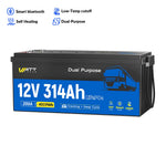 ⚡️Early Driver Price: $699⚡️WattCycle 12V 314Ah Dual Purpose LiFePO4 Battery for Semi Truck Starter & Sleeper Cab | 1800 CCA | Bluetooth & Self-Heating
