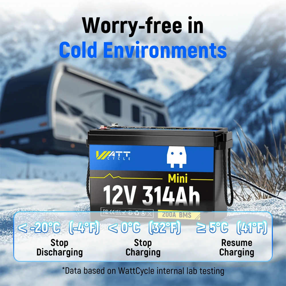 【Black Friday Early Access】Wattcycle 12V 314Ah Mini LiFePO4 Deep Cycle Battery