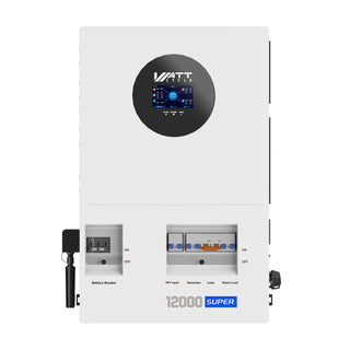 WattCycle 12kW Split-Phase Inverter with 200A Grid Bypass - 24kW Dual MPPT & 250A Hybrid Charging
