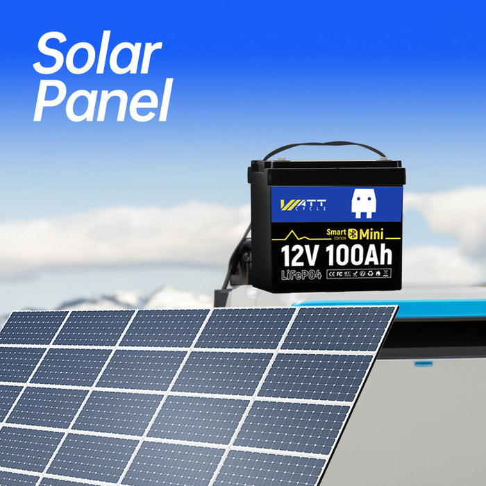 wattcycle 12v 100AH battery charge of solar panel