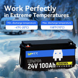 24V 100Ah LiFePO4 Battery