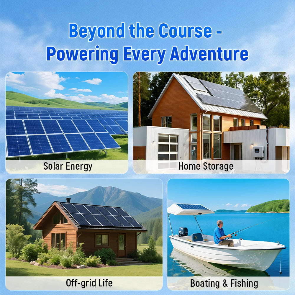 48V 105Ah 250A BMS Golf Cart Battery with Bluetooth