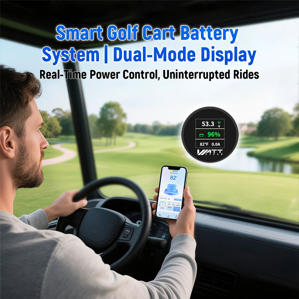 【New Arrival: $100 OFF】48V 105Ah 250A BMS Golf Cart Battery with Bluetooth