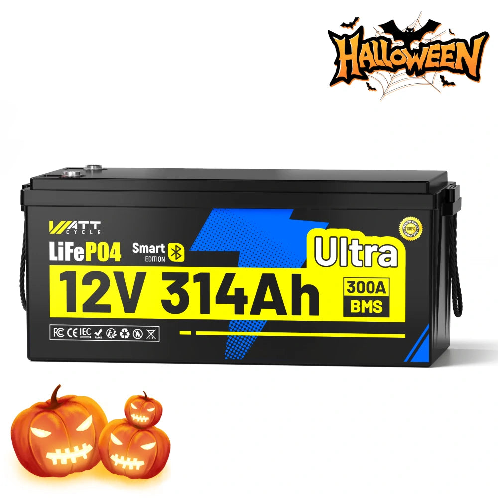 【🎃48H Flash Sale】Wattcycle 12V 314Ah Ultra/Mini Bluetooth LiFePO4 Battery Unmatched Power and Endurance