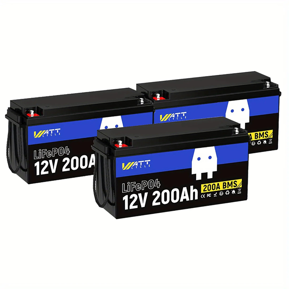 WattCycle 12V 20Ah LiFePO4 Lithium-Batterie, Leichtbau, EV-Klasse A Zellen, eingebautes 20A BMS, Untertemperaturschutz, für Kinderspielzeug, Überwachungskameras, Fischfinder WattCycle 12V 20Ah LiFePO4 Lithium-Batterie, Leichtbau, EV-Klasse A Zellen, eingebautes 20A BMS, Untertemperaturschutz, für Kinderspielzeug, Überwachungskameras, Fischfinder
