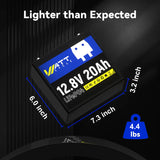 wattcycle_12v_20ah_LiFePO4_battery_size