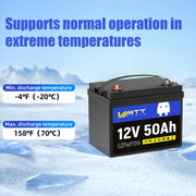 WattCycle 12V 50Ah LiFePO4 Battery for Fish Finder, LiveScope & Kayak Fishing