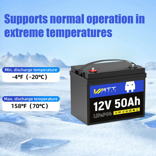 12V 50Ah Group U1 LiFePO4 Battery